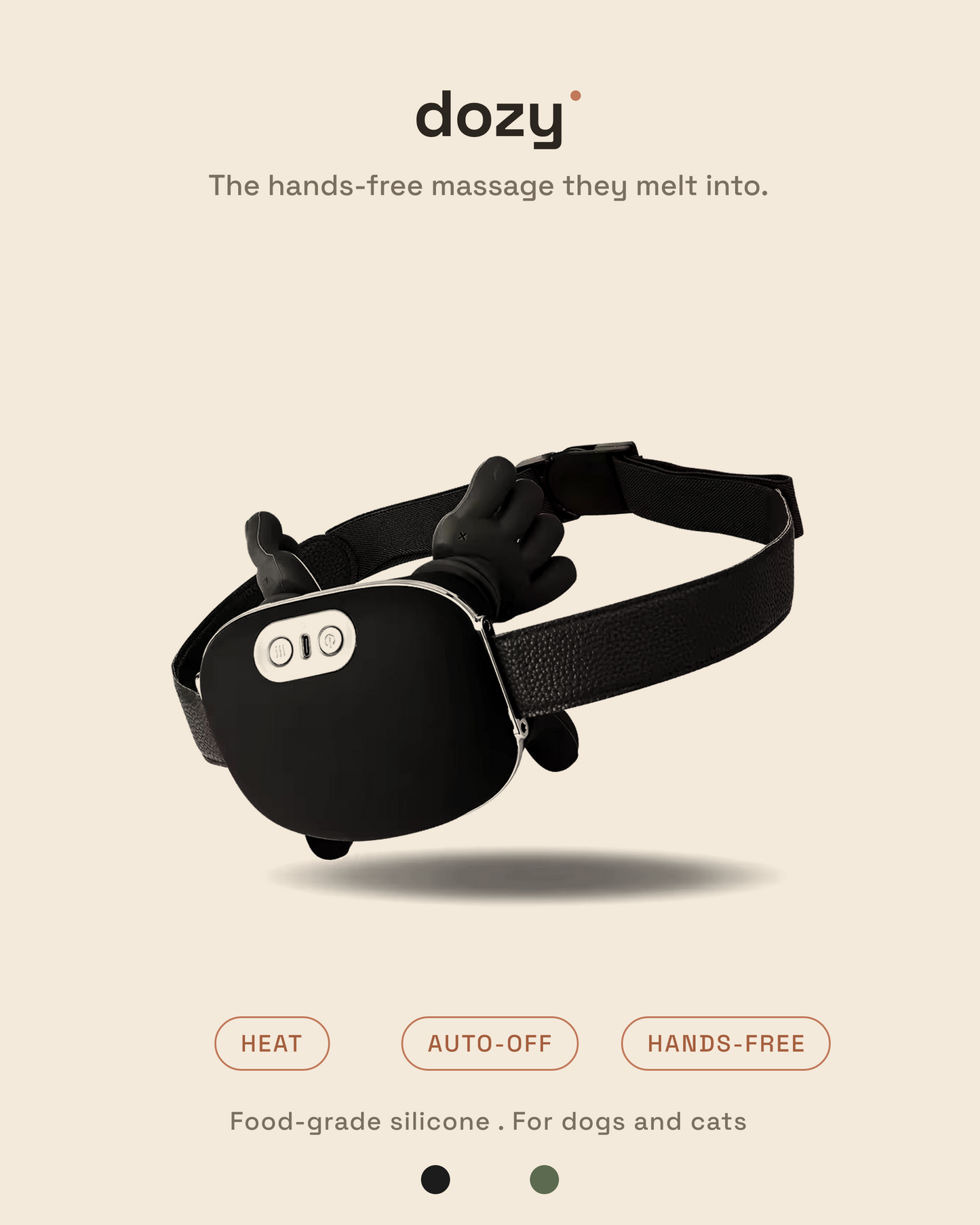 Dozy hands-free pet massager