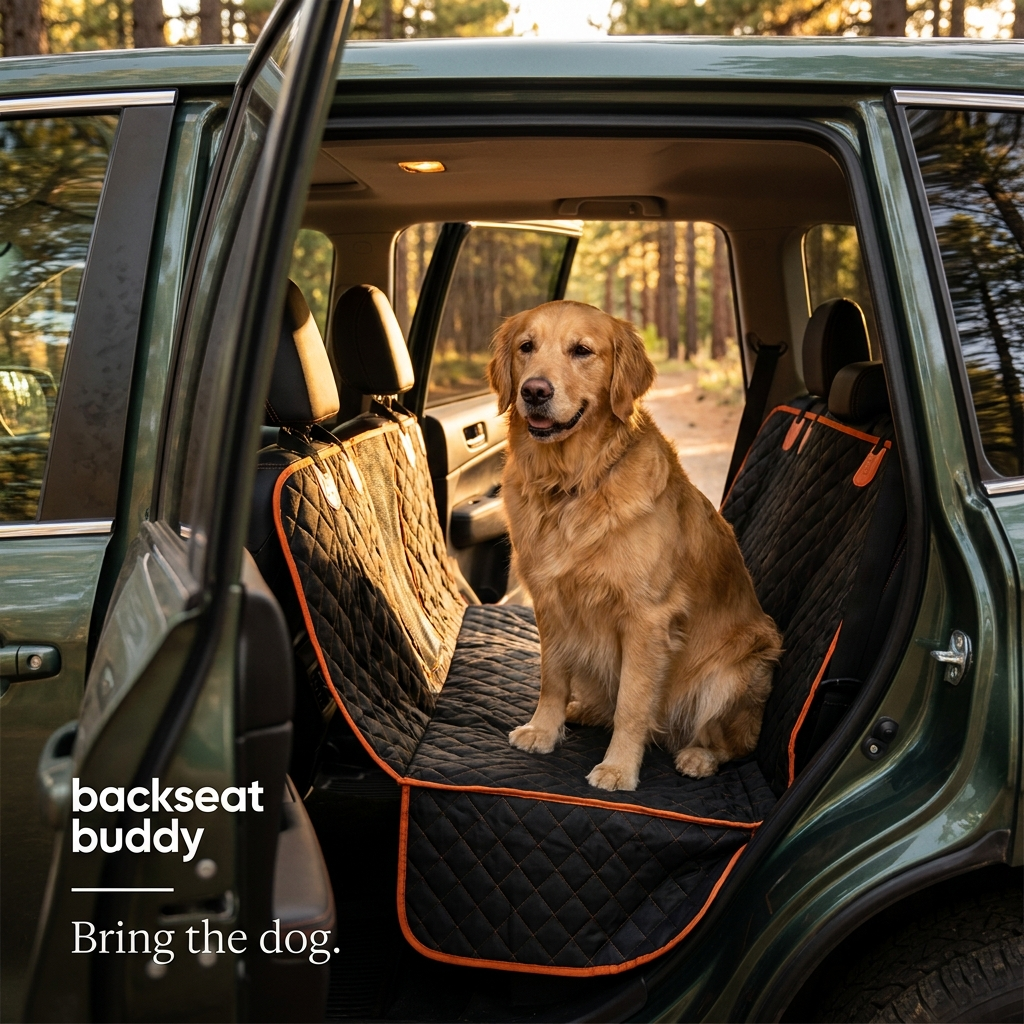 Backseat Buddy™ Waterproof Dog Seat Cover