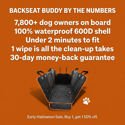 Backseat Buddy™ Waterproof Dog Seat Cover