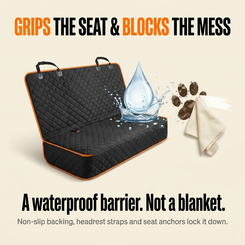 Backseat Buddy™ Waterproof Dog Seat Cover